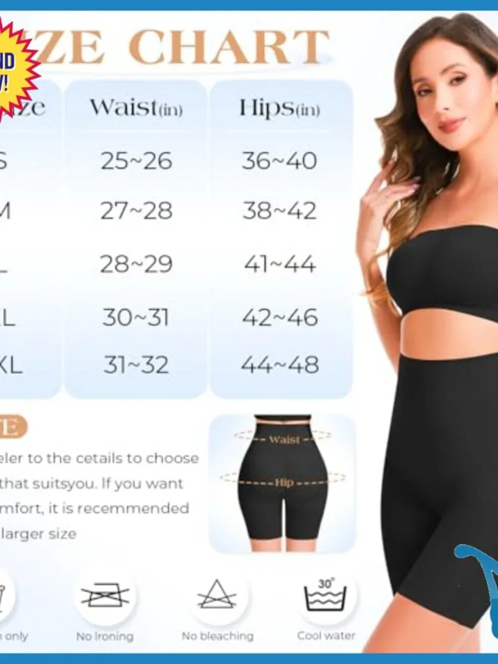 Seamless High Waist Shapewear Thigh Slimmer with Hip Enhancer Small